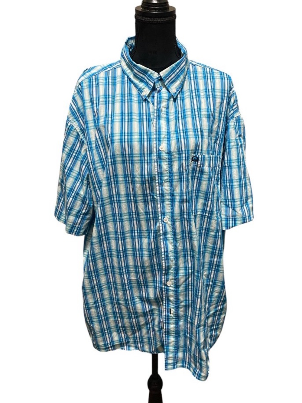 Cinch Plaid Short-Sleeve Button-Down Shirt